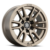 ICON Vector 6 17x8.5 6x5.5 0mm Offset 4.75in BS 106.1mm Bore Bronze Wheel - ICO2417858347BR