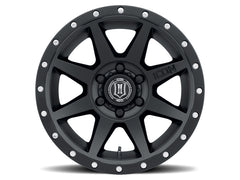 ICON Rebound 17x8.5 6x5.5 25mm Offset 5.75in BS 95.1mm Bore Satin Black Wheel - ICO1817859057SB