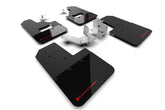 Rally Armor Blk Mud Flap w/Red Logo -2021+ Ford Bronco - RALMF85-RB-PL-RD