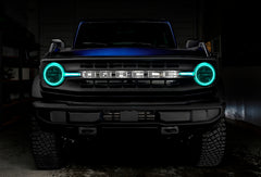Oracle Headlight Halo Kit w/DRL Bar - w/RF Controller - Base Headlights ColorSHIFT -2021+ Ford Bronco- 1471-330