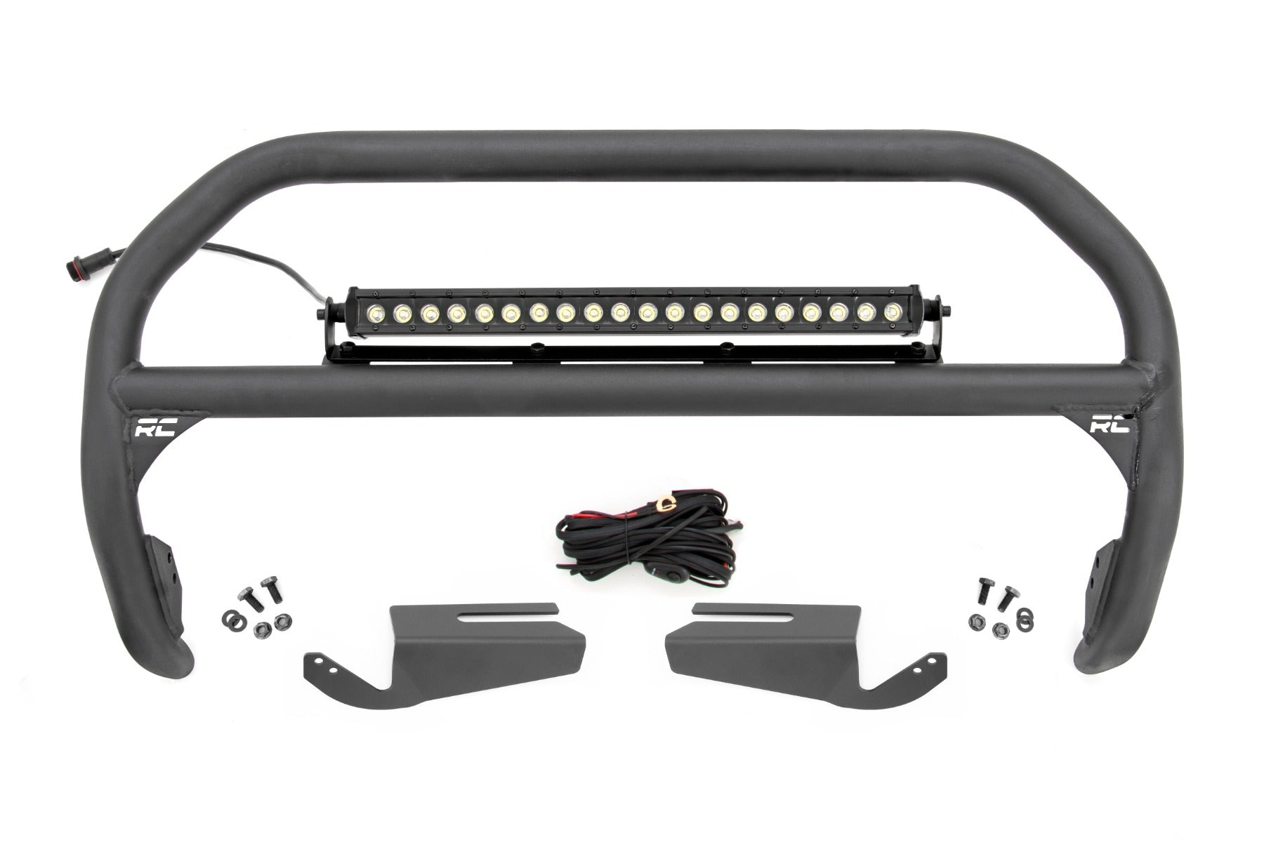 Nudge Bar | 20 Inch Black Single Row LED | OE Modular Steel | | Ford Bronco (21-23)