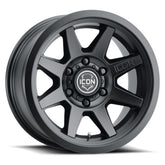 ICON Rebound 17x8.5 6x5.5 0mm Offset 4.75in BS 106.1mm Bore Satin Black Wheel - ICO1917858347SB