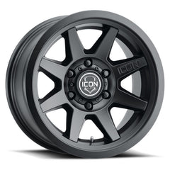 ICON Rebound 17x8.5 6x5.5 0mm Offset 4.75in BS 106.1mm Bore Satin Black Wheel - ICO1917858347SB