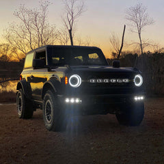 ORACLE Lighting - White - Triple LED Fog Light Kit for Steel Bumper -2021+ Ford Bronco- 5890-001