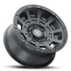 ICON Thrust 17x8.5 6x5.5 0mm Offset 4.75in BS Satin Black Wheel - ICO2817858347SB