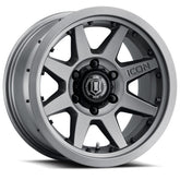 ICON Rebound Pro 17x8.5 6x5.5 0mm Offset 4.75in BS 106.1mm Bore Titanium Wheel - ICO21817858347TT