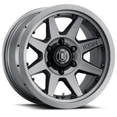 ICON Rebound Pro 17x8.5 6x5.5 0mm Offset 4.75in BS 106.1mm Bore Titanium Wheel - ICO21817858347TT
