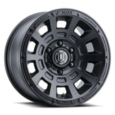 ICON Thrust 17x8.5 6x5.5 0mm Offset 4.75in BS Satin Black Wheel - ICO2817858347SB