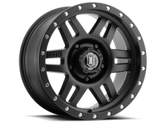 ICON Six Speed 17x8.5 6x5.5 0mm Offset 4.75in BS 108mm Bore Satin Black Wheel - ICO1417858347SB