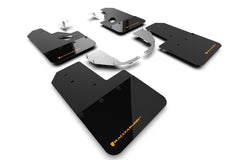 Rally Armor Blk Mud Flap w/Cy Orange Logo -2021+ Ford Bronco - RALMF85-RR-ST-COR