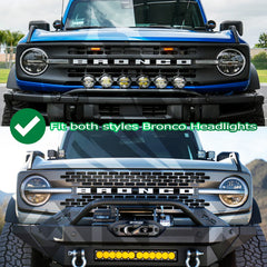 AlphaRex NOVA LED Projector Headlights Black - 2021+ Ford Bronco - ARX880260