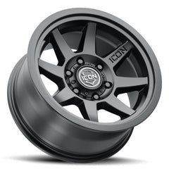 ICON Rebound 17x8.5 6x5.5 0mm Offset 4.75in BS 106.1mm Bore Satin Black Wheel - ICO1917858347SB