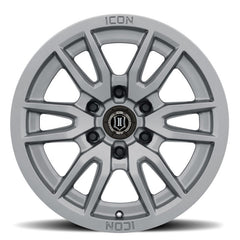 ICON Vector 6 17x8.5 6x5.5 0mm Offset 4.75in BS 106.1mm Bore Titanium Wheel - ICO2417858347TT