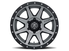 ICON Rebound 17x8.5 6x5.5 25mm Offset 5.75in BS 95.1mm Bore Titanium Wheel - ICO1817859057TT