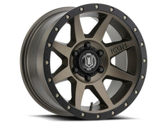 ICON Rebound Pro 17x8.5 6x5.5 0mm Offset 4.75in BS 106.1mm Bore Bronze Wheel - ICO21817858347BR