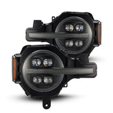 AlphaRex NOVA LED Proj Headlights Alpha-Black w/Activ Light/Seq Signal/DRL - 2021+ Ford Bronco - ARX880259