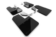 Rally Armor Blk Mud Flap w/Met. Blk Logo -2021+ Ford Bronco- RALMF85-RR-ST-MBK