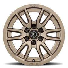 ICON Vector 6 17x8.5 6x5.5 0mm Offset 4.75in BS 106.1mm Bore Bronze Wheel - ICO2417858347BR