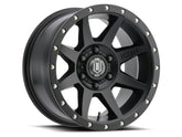 ICON Rebound 17x8.5 6x5.5 25mm Offset 5.75in BS 95.1mm Bore Satin Black Wheel - ICO1817859057SB