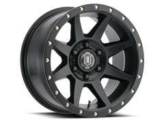 ICON Rebound 17x8.5 6x5.5 25mm Offset 5.75in BS 95.1mm Bore Satin Black Wheel - ICO1817859057SB
