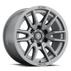 ICON Vector 6 17x8.5 6x5.5 0mm Offset 4.75in BS 106.1mm Bore Titanium Wheel - ICO2417858347TT