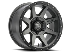 ICON Rebound 17x8.5 6x5.5 0mm Offset 4.75in BS 106.1mm Bore Titanium Wheel - ICO1817858347TT