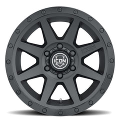 ICON Rebound 17x8.5 6x5.5 0mm Offset 4.75in BS 106.1mm Bore Double Black Wheel - ICO1817858347DB
