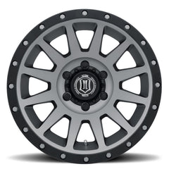 ICON Compression 17x8.5 6x5.5 0mm Offset 4.75in BS 106.1mm Bore Titanium Wheel - ICO2017858347TT