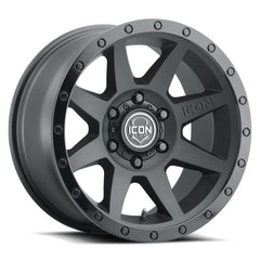 ICON Rebound 17x8.5 6x5.5 0mm Offset 4.75in BS 106.1mm Bore Double Black Wheel - ICO1817858347DB