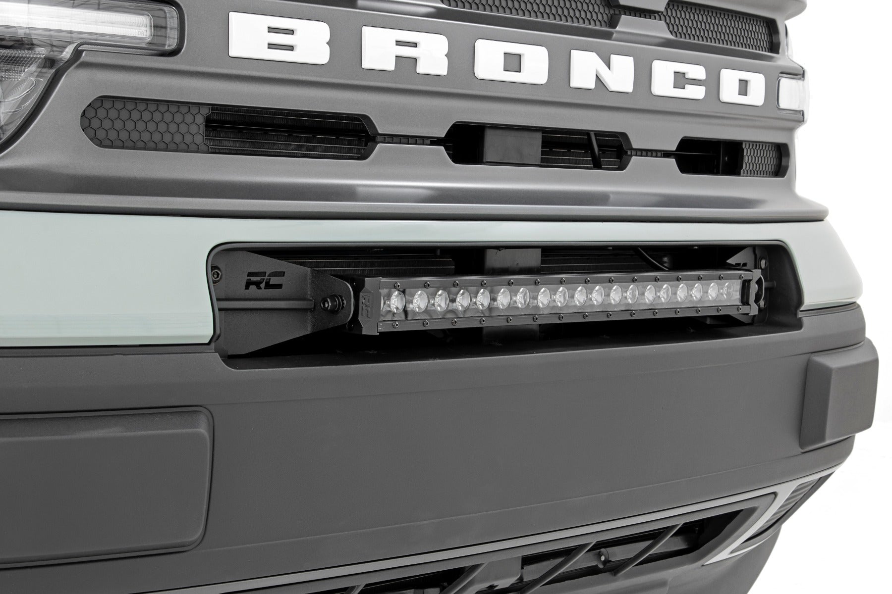 LED Light Kit | Bumper Mount | 20" Black Single Row | White DRL | Ford Bronco Sport (21-23)