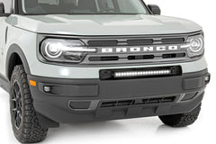 LED Light Kit | Bumper Mount | 20" Black Single Row | White DRL | Ford Bronco Sport (21-23)
