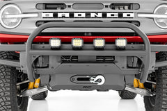 Nudge Bar | 3 Inch Wide Angle Led (x4) | Oe Modular Steel | Ford Bronco (21-23)