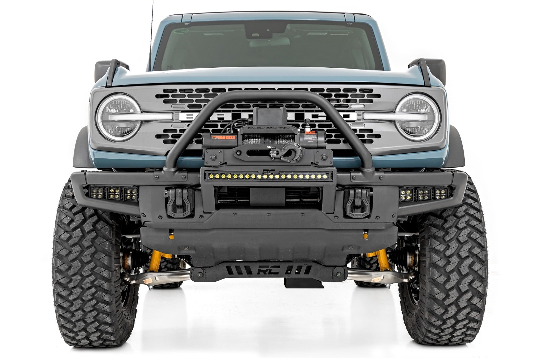 LED Light Kit | Fog Mount | Triple 2" Black Pair | White DRL | Ford Bronco (21-23)