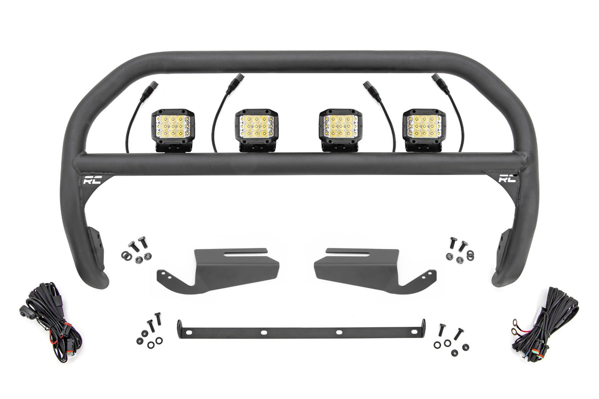 Nudge Bar | 3 Inch Wide Angle Led (x4) | Oe Modular Steel | Ford Bronco (21-23)