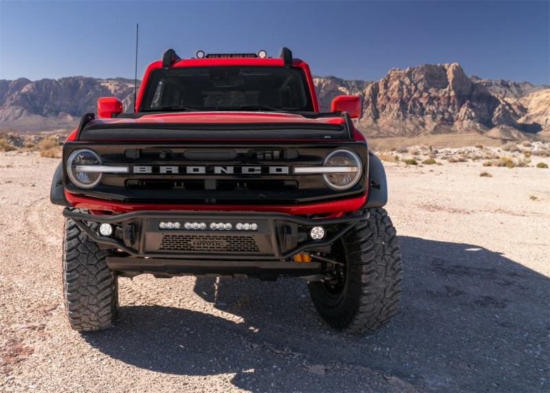 AVS 2021+ Ford Bronco 2/4Dr. Excl. Raptor Aeroskin II Textured Low Profile Hood Shield - Black