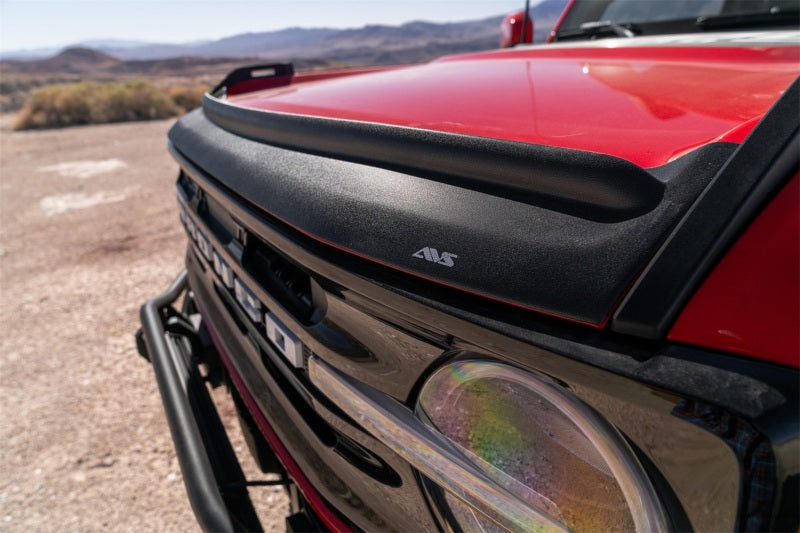 AVS 2021+ Ford Bronco 2/4Dr. Excl. Raptor Aeroskin II Textured Low Profile Hood Shield - Black