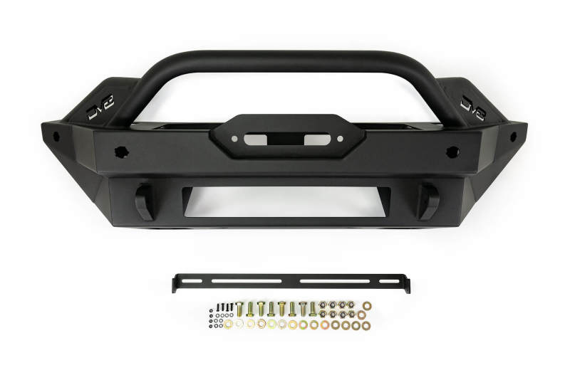 DV8 Offroad  Modular Front Bumper Winch Capable w/ Auxiliary Light Mounts -2021+ Ford Bronco- FBBR-02