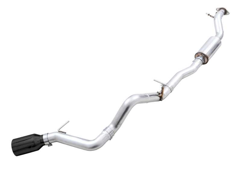 AWE Tuning 0FG Single Rear Exit Exhaust w/Diamond Black Tip & Bash Guard - 2021+ Ford Bronco - AWE3015-23789