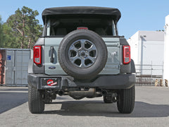 aFe Vulcan 3in 304 SS Axle-Back Exhaust - 2021+ Ford Bronco L4-2.3L (t)/V6-2.7L (tt) w/ Black Tips - AFE49-33137-B