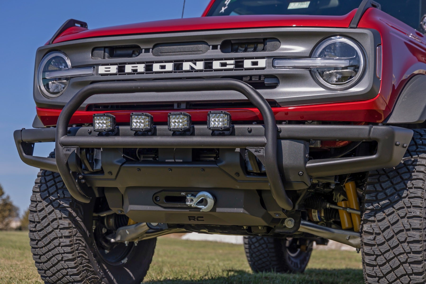 Nudge Bar | 3 Inch Wide Angle Led (x4) | Oe Modular Steel | Ford Bronco (21-23)