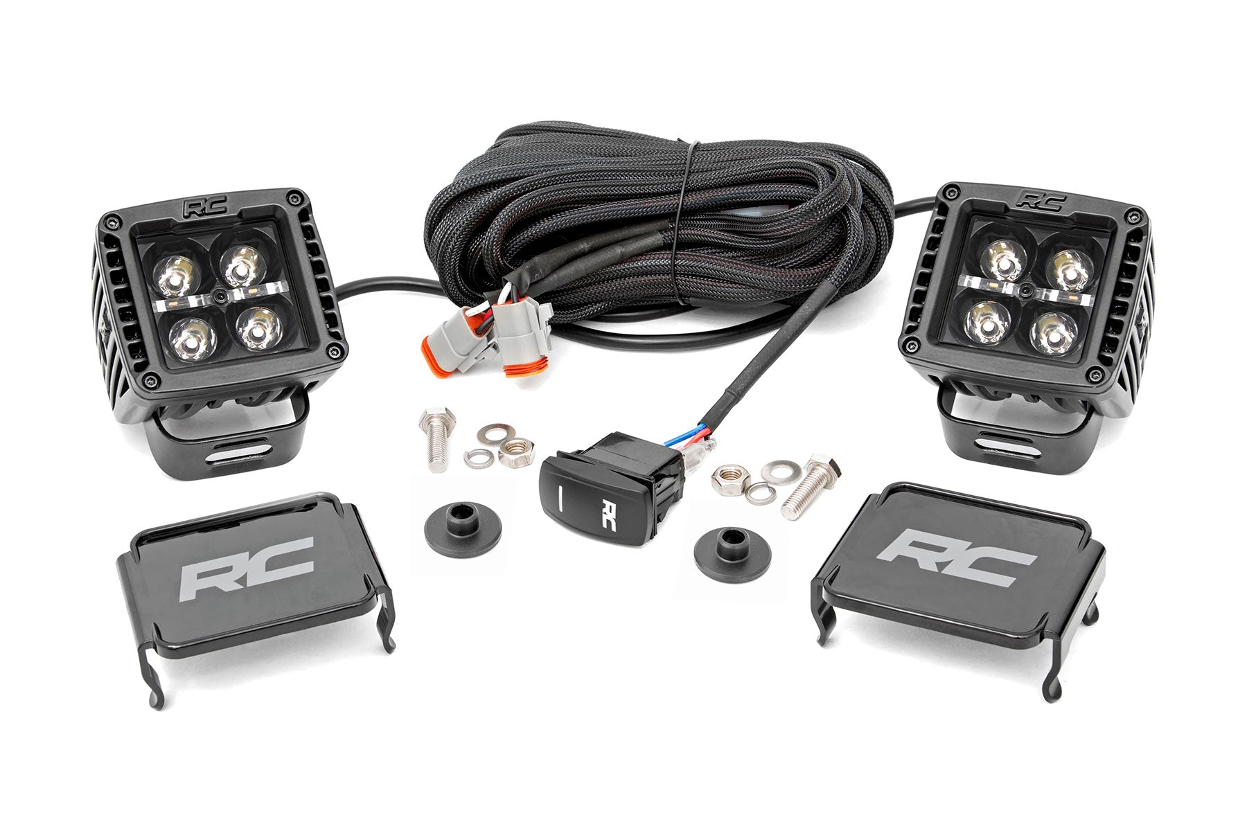 LED Light Kit | Ditch Mount | 2" Black Pair | White DRL | Ford Bronco (21-23)