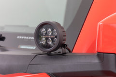 LED Light Kit | Ditch Mount | 3.5" Black Round Pair | Amber DRL | Ford Bronco (21-23)